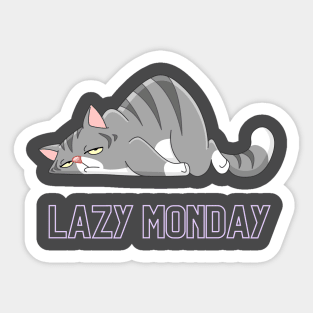 lazy monday Sticker